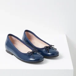 Ballerines vernies enfant fille - bleu ardoise