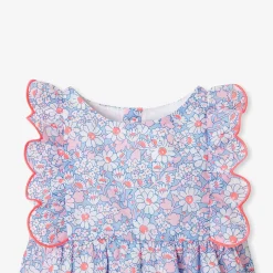 Barboteuse bébé fille en tissu Liberty - multicolore