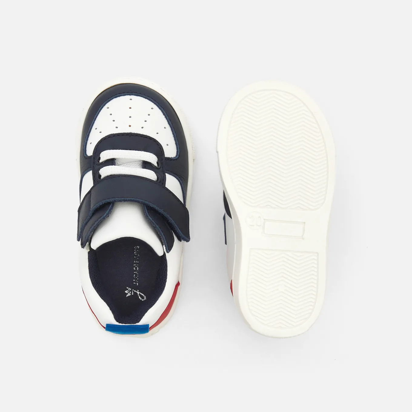 Baskets bébé - marine/rouge