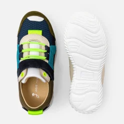 Baskets running enfant garçon - kaki