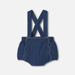 Bloomer bébé fille en jean léger - denim fonce