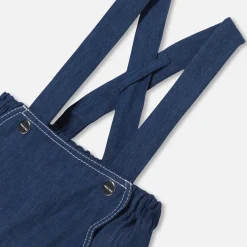 Bloomer bébé fille en jean léger - denim fonce