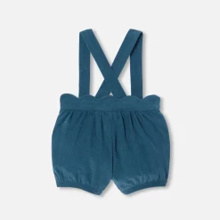Bloomer bébé fille en velours - petrole