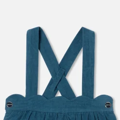 Bloomer bébé fille en velours - petrole