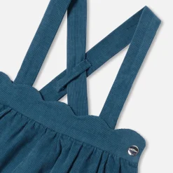 Bloomer bébé fille en velours - petrole