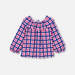 Blouse bébé fille à carreaux - blanc/multicolore
