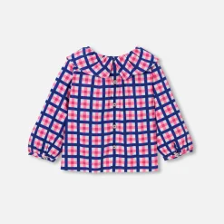 Blouse bébé fille à carreaux - blanc/multicolore