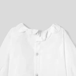 Blouse bébé fille à col pétales - blanc jacadi