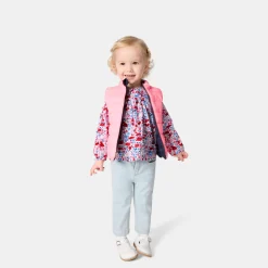 Blouse bébé fille en tissu Liberty - blanc/multicolore
