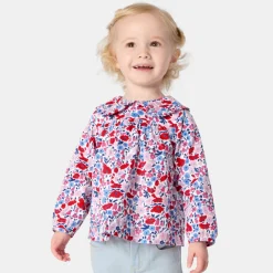Blouse bébé fille en tissu Liberty - blanc/multicolore