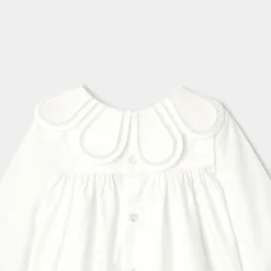 Blouse bébé fille manches longues - blanc jacadi