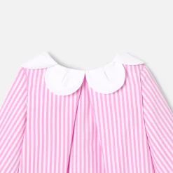 Blouse bébé fille rayée - blanc/rose