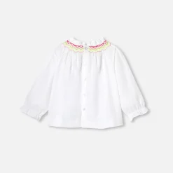Blouse bébé manches longues - blanc jacadi
