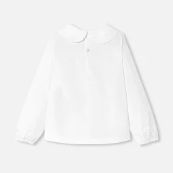 Blouse en popeline enfant fille - blanc jacadi