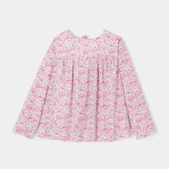 Blouse en tissu Liberty enfant fille - Jacadi x Tohana - rose/gris