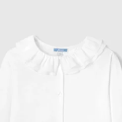 Blouse enfant fille en popeline - blanc jacadi