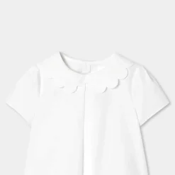 Blouse enfant fille en popeline - blanc jacadi