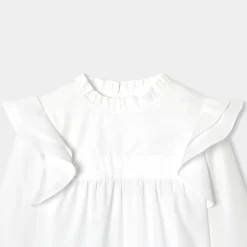 Blouse enfant fille en popeline - blanc jacadi