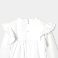 Blouse enfant fille en popeline - blanc jacadi