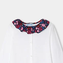 Blouse manches longues enfant fille - blanc jacadi