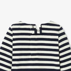 Body bébé à rayures - blanc/bleu
