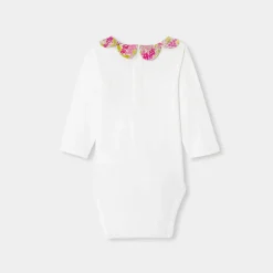 Body manches longues bébé fille - blanc/multicolore