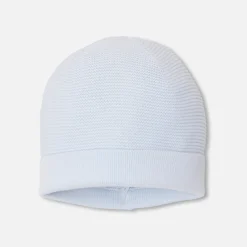 Bonnet bébé en coton - bleu clair jacadi