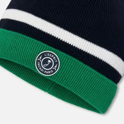 Bonnet bébé garçon - marine/vert