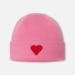 Bonnet enfant fille - rose tendre