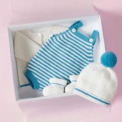 Bonnet Love Maille collection solidaire - blanc/bleu