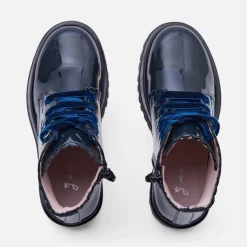 Boots enfant fille en cuir verni - marine jacadi