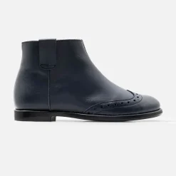 Boots enfant fille en cuir - marine jacadi
