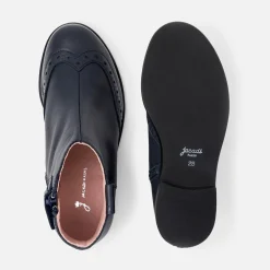 Boots enfant fille en cuir - marine jacadi