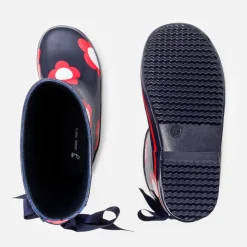 Bottes de pluie enfant fille - marine/rouge