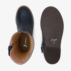 Bottes enfant fille en cuir - marine jacadi
