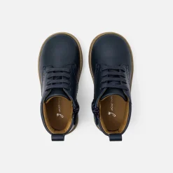 Bottillons bébé garçon en cuir - marine jacadi