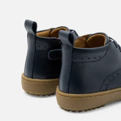 Bottillons bébé garçon en cuir - marine jacadi