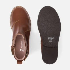 Bottines enfant fille en cuir - naturel