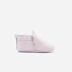 Bottons bébé fille en cuir - rose