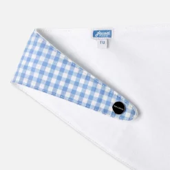 Cache-cou bébé en vichy - blanc/bleu