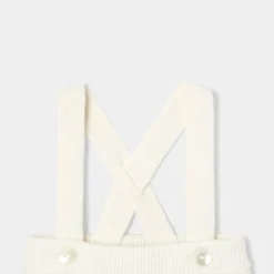 Caleçon bébé garçon en tricot point mousse - blanc doux jacadi