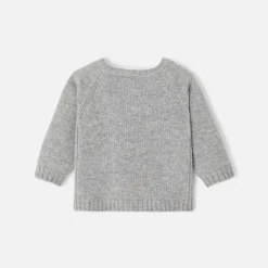 Cardigan bébé en cachemire - gris chine clair jacadi