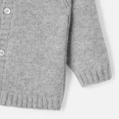 Cardigan bébé en cachemire - gris chine clair jacadi