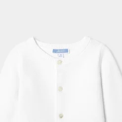 Cardigan bébé en coton - blanc jacadi