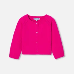 Cardigan bébé fille - rose couture