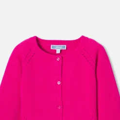 Cardigan bébé fille - rose couture