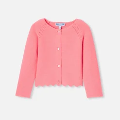 Cardigan bébé fille - rose indien