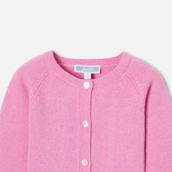 Cardigan bébé fille en jersey - rose moyen
