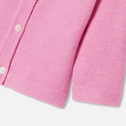 Cardigan bébé fille en jersey - rose moyen