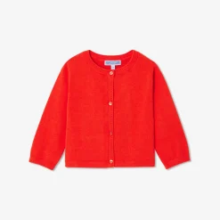 Cardigan bébé fille en jersey - tangerine
